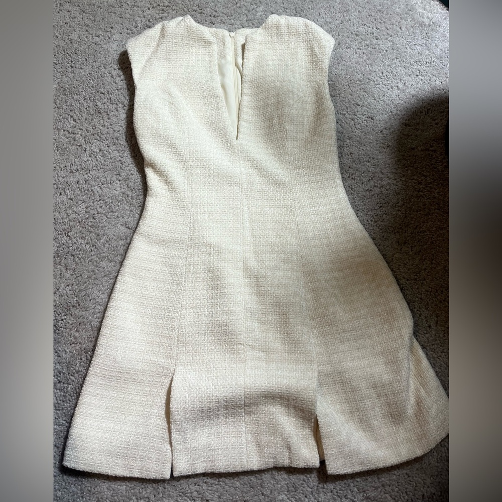 Commense Cream Textured Mini Dress